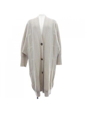 Hermes Long Cardigan Beige